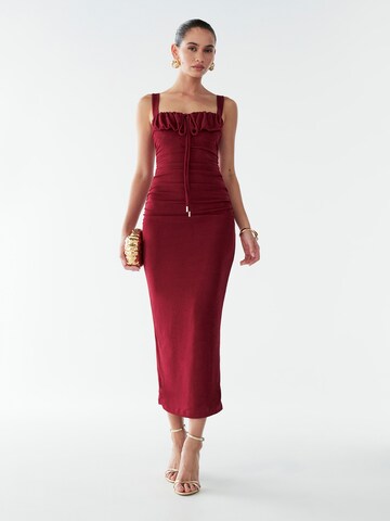 BWLDR - Vestido 'Woods' em vermelho: frente
