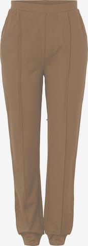 PIECES Tapered Pants 'Klara' in Brown: front