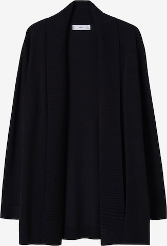 MANGO Knit Cardigan 'ALMA' in Black: front