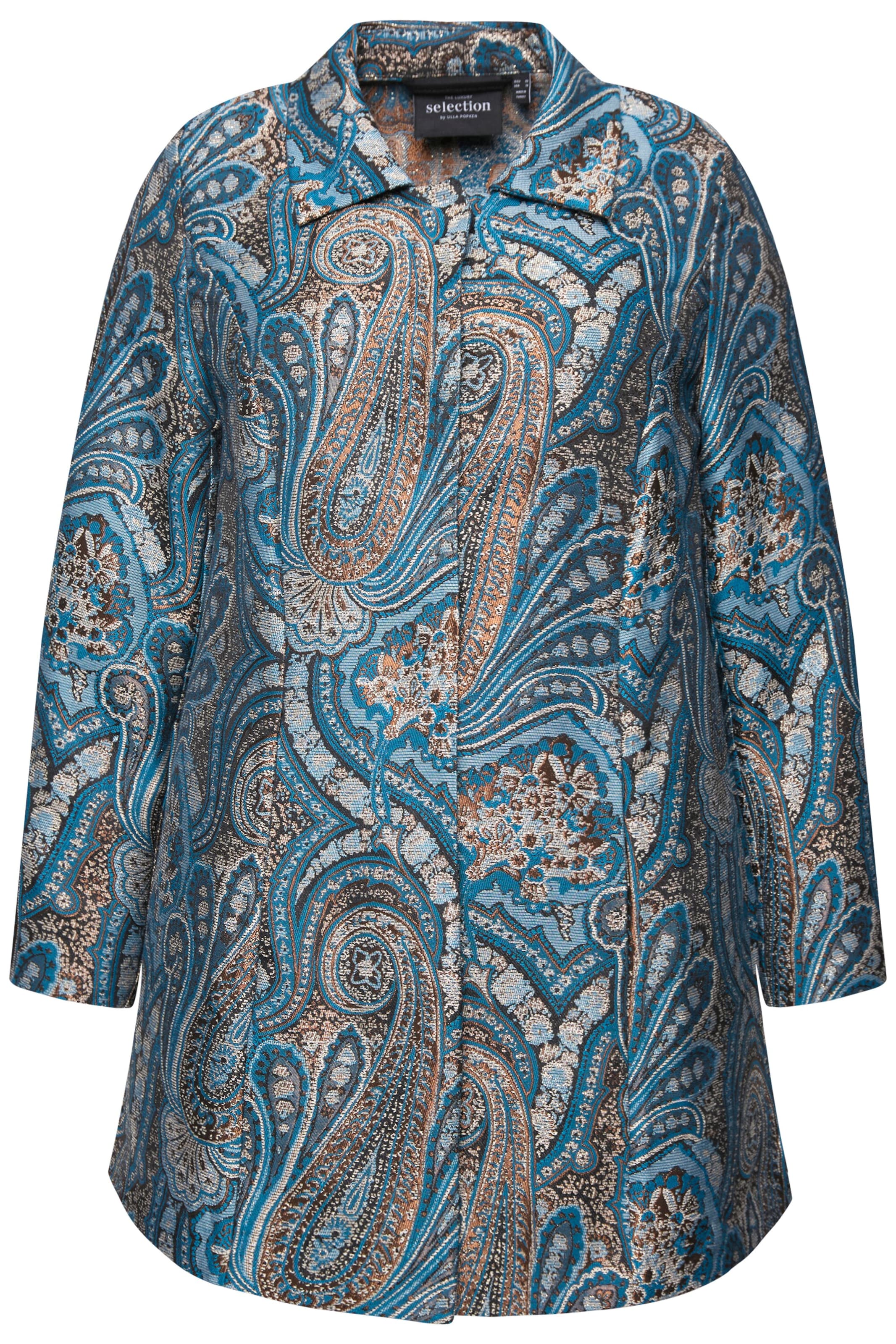 Ulla Popken Tussenjas in Blauw: voorkant