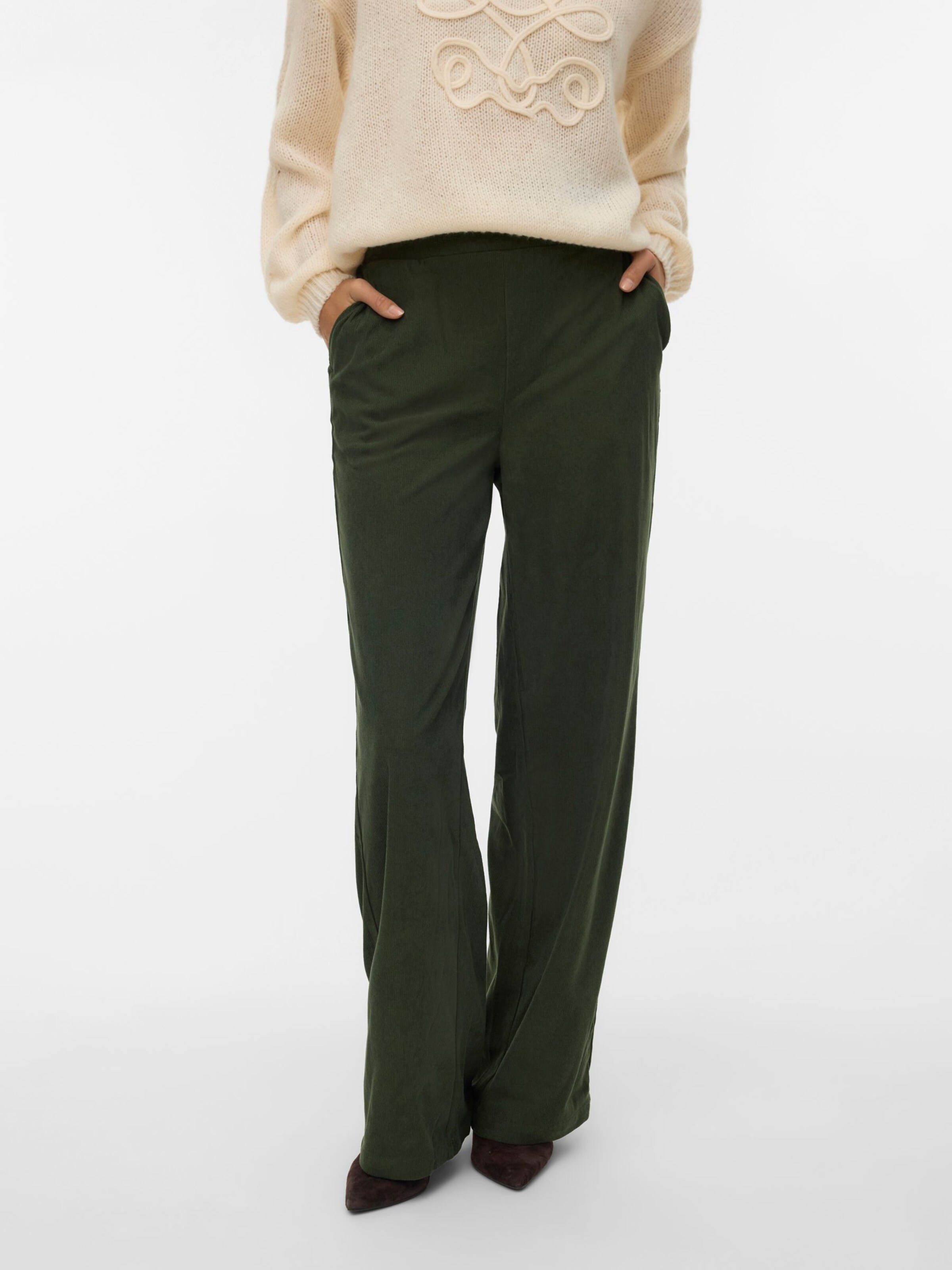 VERO MODA - regular Pantalón en verde