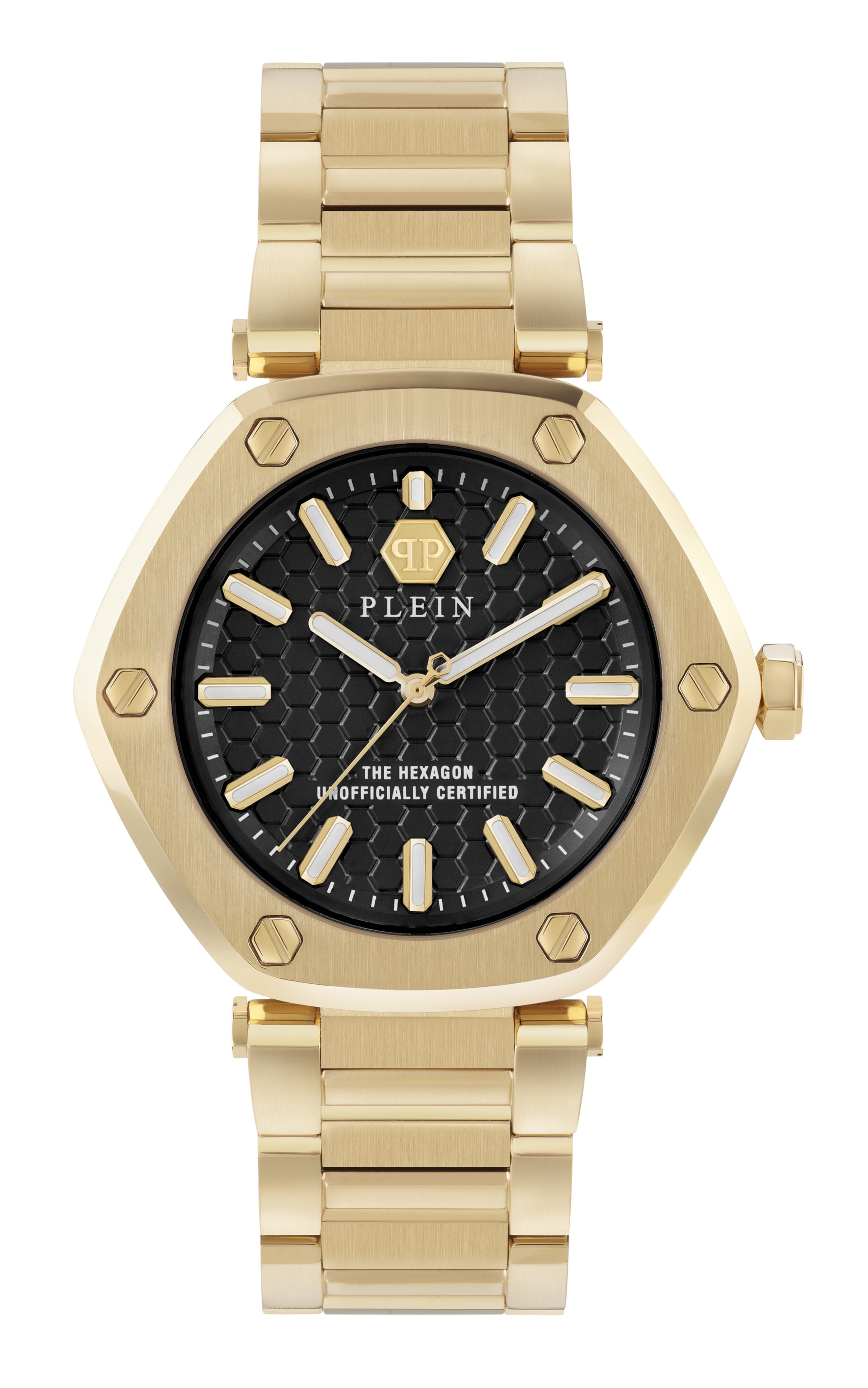 Orologio analogico 'The Hexagon' di Philipp Plein Watches in oro: frontale