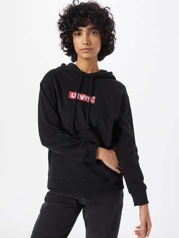 LEVI'S ® Sweatshirt 'Graphic Standard Hoodie' in Zwart: voorkant