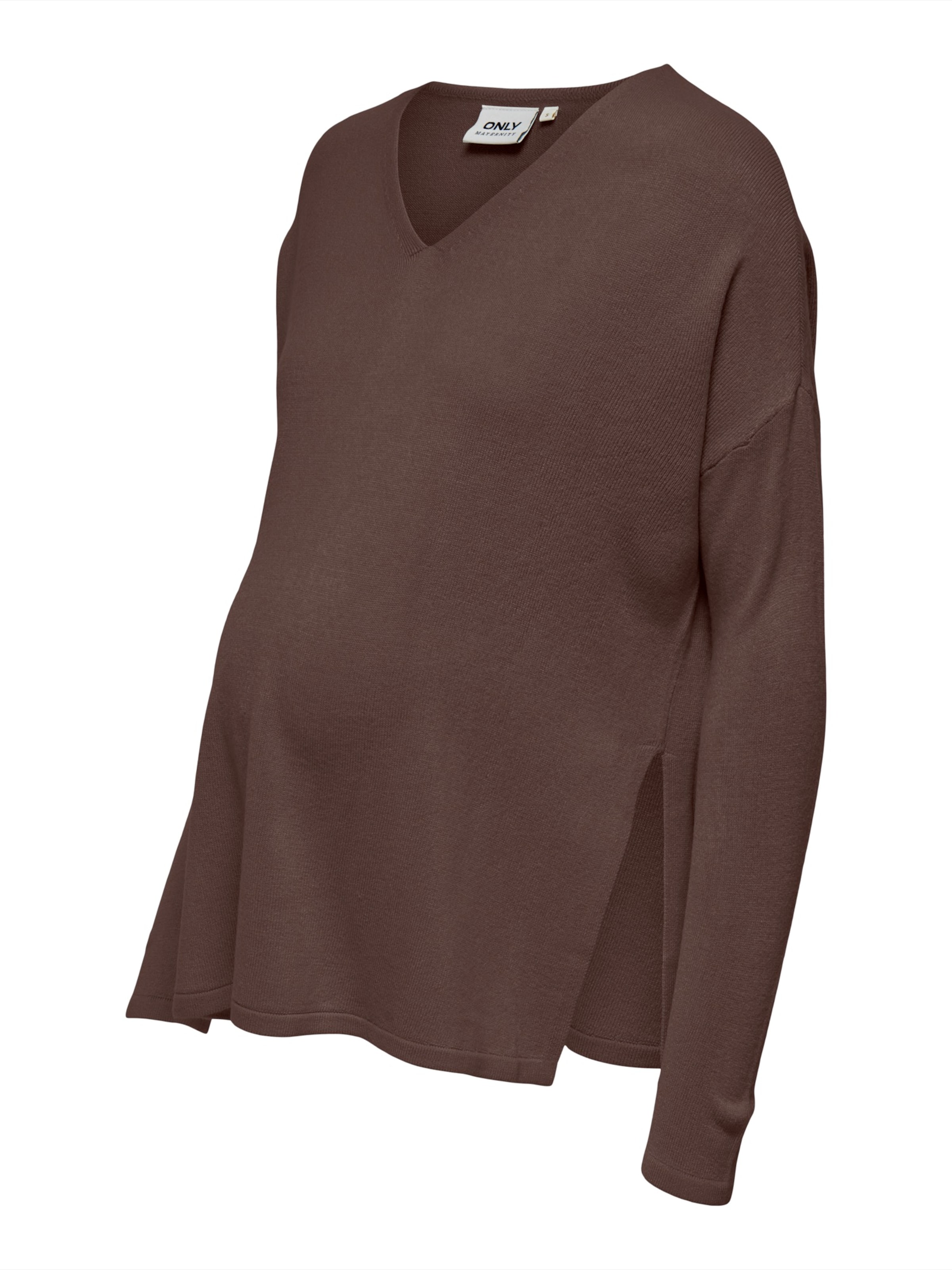 Pull-over 'OLMAMALIA' Only Maternity en marron : devant