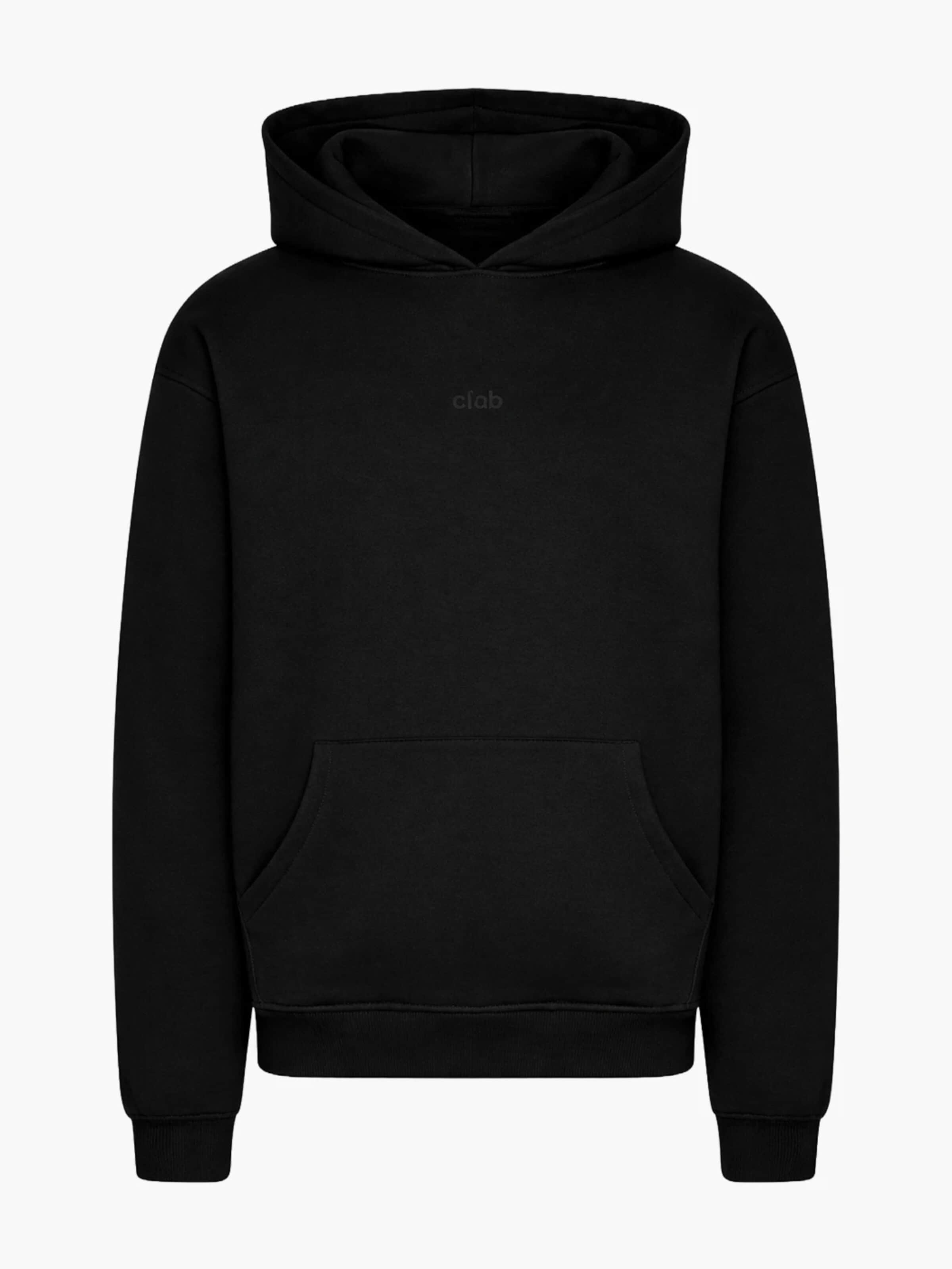 cfab (formerly creamy fabrics) - Sudadera 'Menswear Relaxed Fit Classic Hoodie' en negro: frente