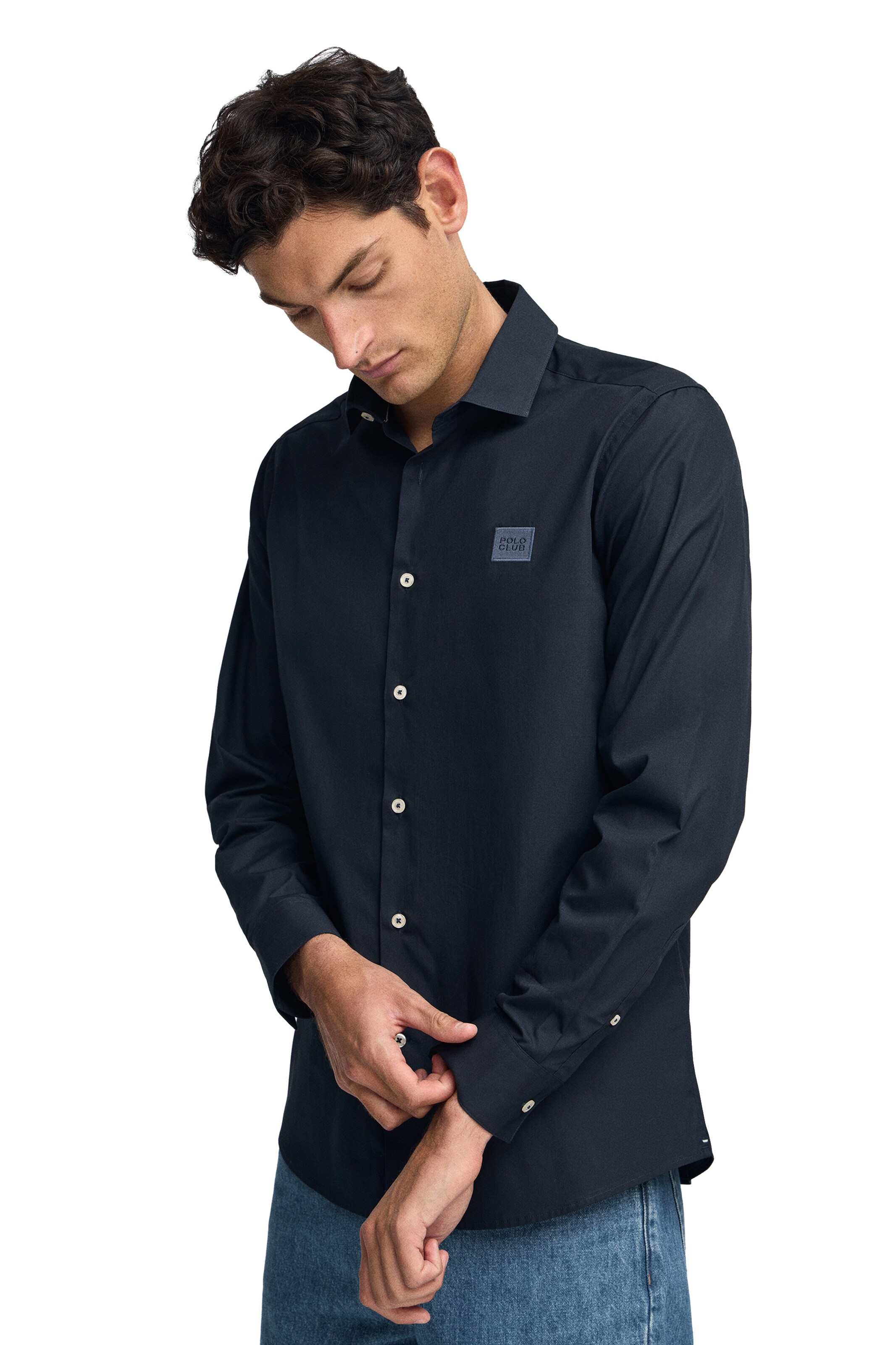 Polo Club Regular Fit Hemd in Blau: Vorderseite