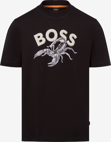 BOSS Tričko 'Bossfish' – černá: přední strana