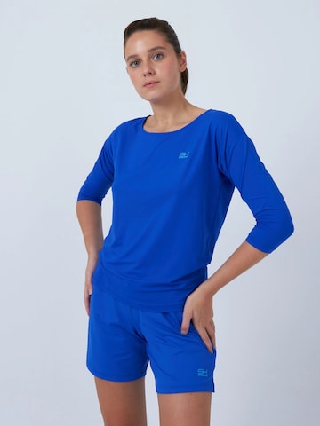SPORTKIND Shirt '3/4 Loose Fit' in Blauw: voorkant