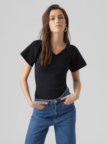 VERO MODA Trui 'GINNY' in Zwart: voorkant