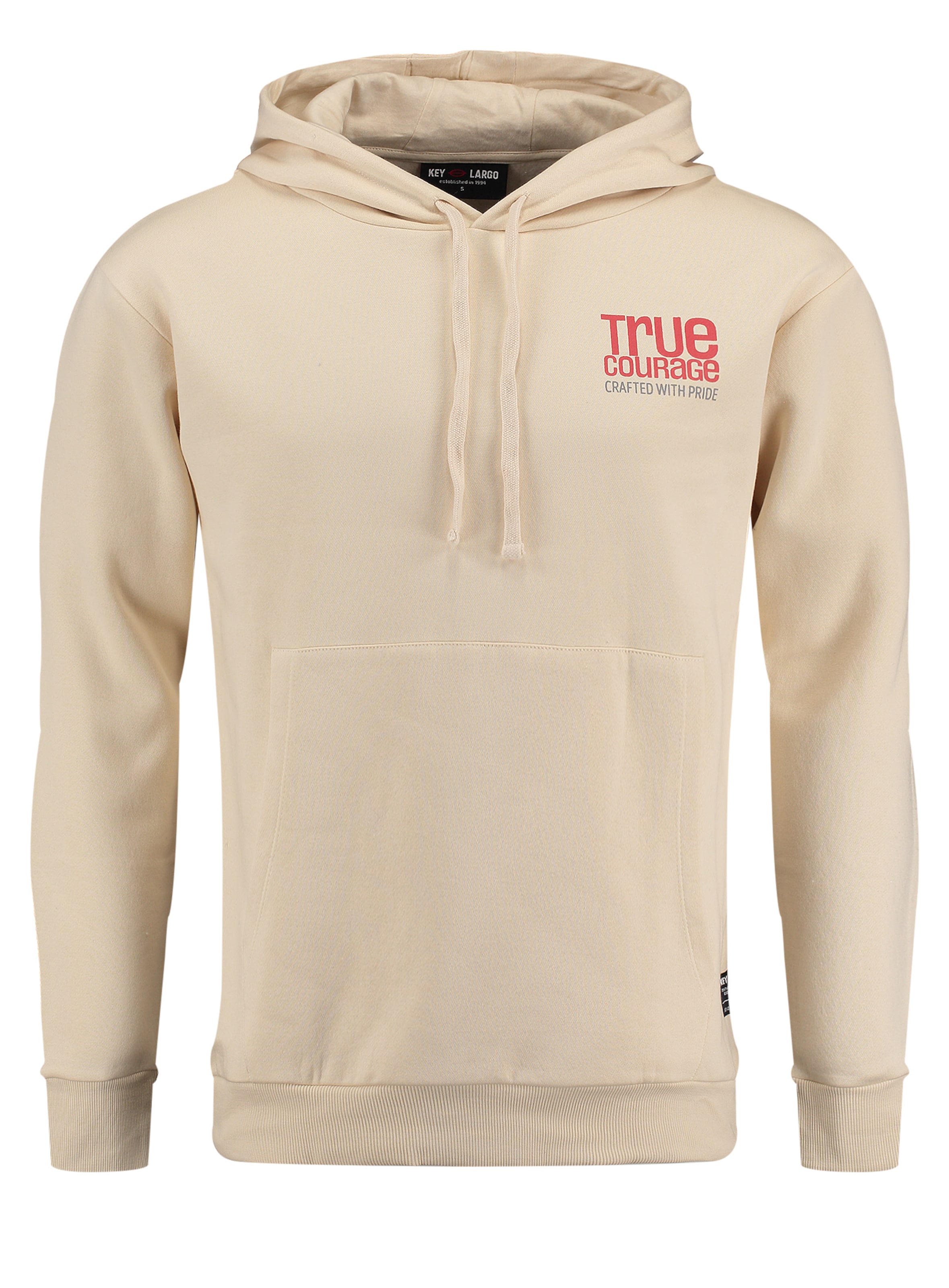Key Largo Mikina 'KLTRUE COURAGE' - Béžová: predná strana