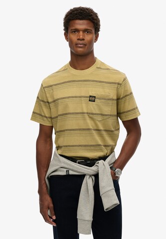 T-Shirt Superdry en marron : devant