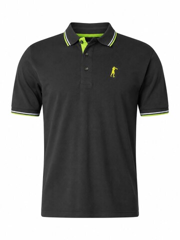 Boxeur des Rues Shirt 'Men's Polo Shirt Boxeur des Rues Pique Cotton, Anthracite, Lime Green Accents'‌‌‌‌‌‌‌‌ in Grau: Vorderseite