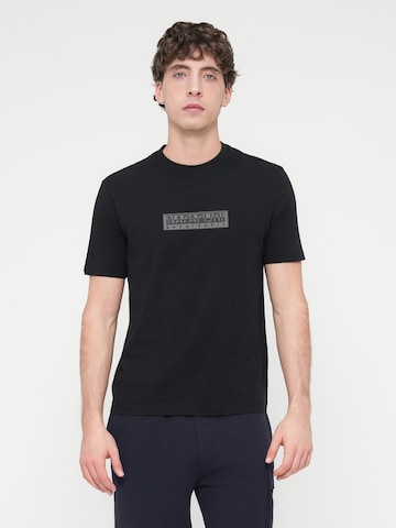 NAPAPIJRI Majica | črna barva: sprednja stran