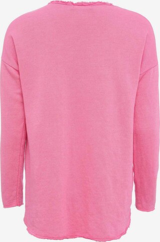 Zwillingsherz Sweatshirt 'Love is Art' i rosa