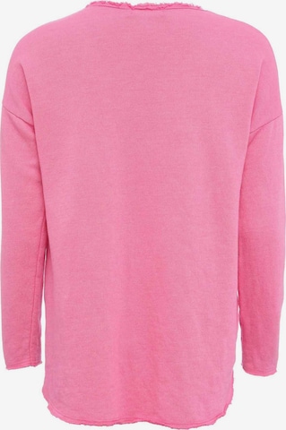 Sweat-shirt 'Love is Art' Zwillingsherz en rose