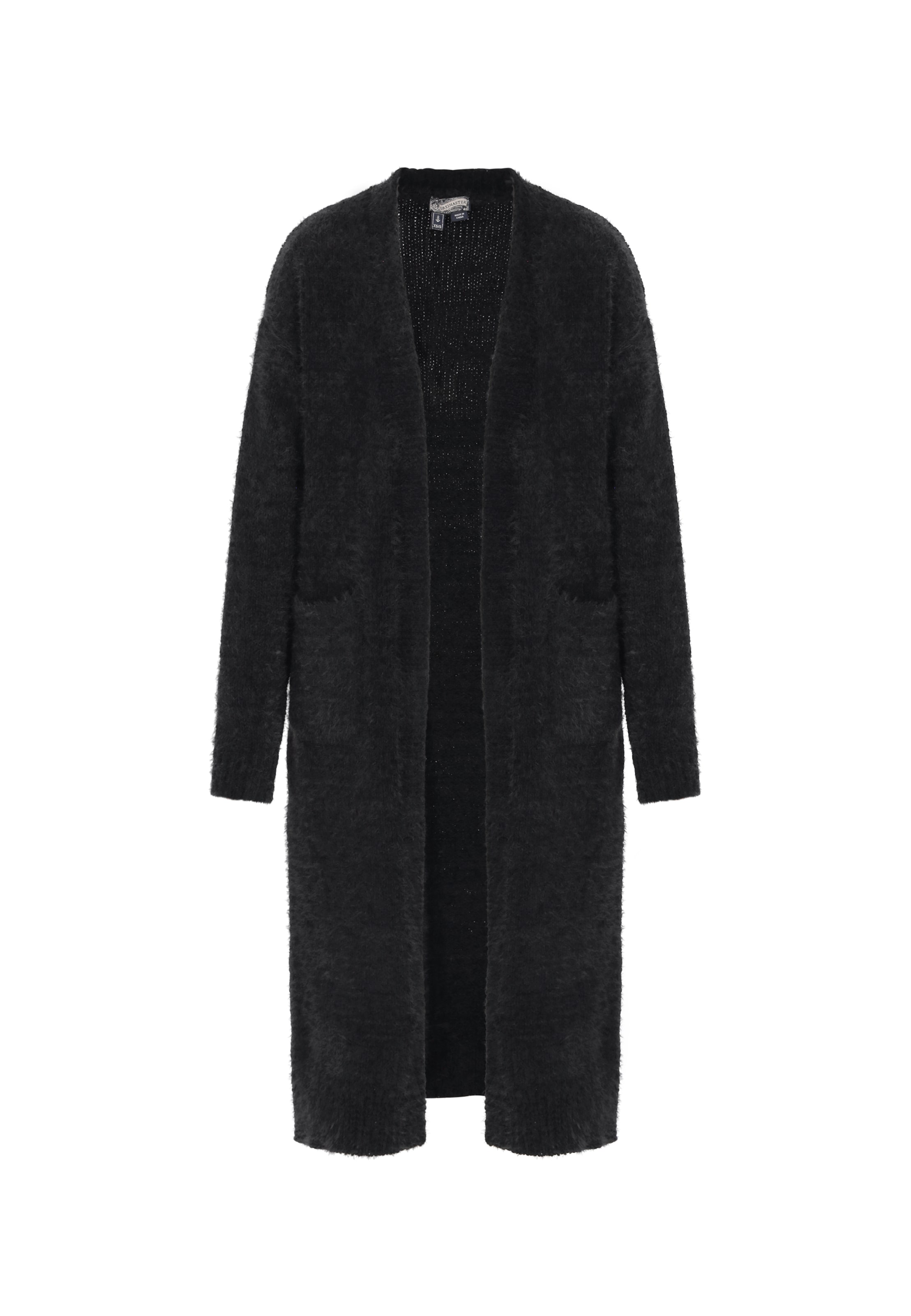 DreiMaster Vintage Gebreide mantel in Zwart: voorkant