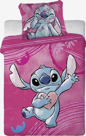 DISNEY - Funda de edredón 'Stitch' en rosa: frente
