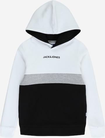 Jack & Jones Junior Sweatshirt 'EREID' in Wit: voorkant