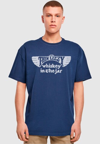 Merchcode Shirt 'Thin Lizzy - Whiskey Amended' in Blauw: voorkant