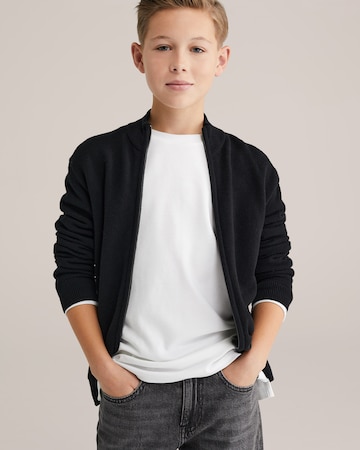 WE Fashion Knit cardigan in Black: front