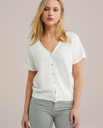 Cardigan WE Fashion en blanc : devant