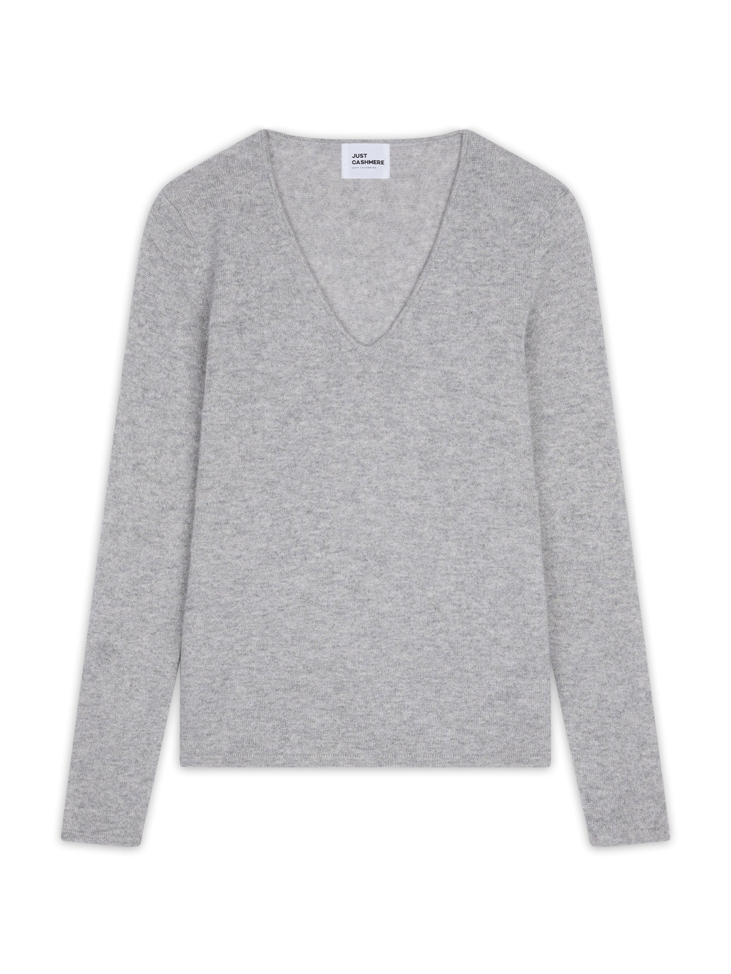 JUST CASHMERE Kampsun 'Joan' meleeritud hall, Tootevaade