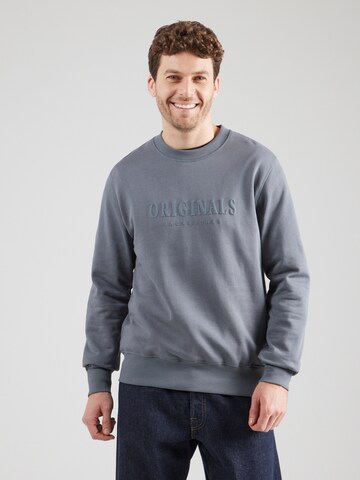 Sweat-shirt 'JORFREDERIKSBERG' JACK & JONES en bleu : devant