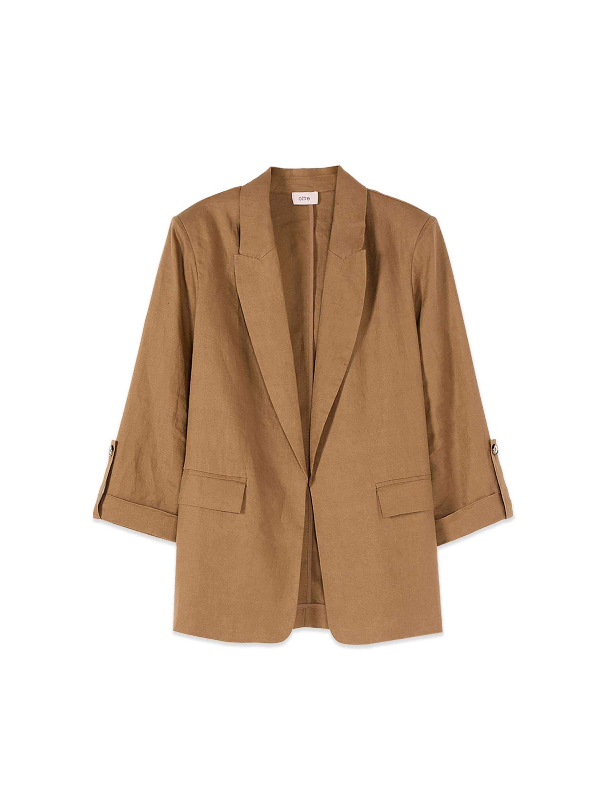 oltre Tussenjas in M in de kleur Beige, Productweergave