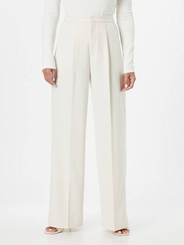 Wide leg Pantaloni con piega frontale di Copenhagen Muse in bianco: frontale