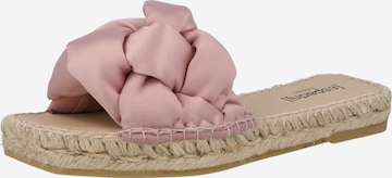 espadrij l´originale Pantolette 'Antibes Carreé' in Pink: predná strana