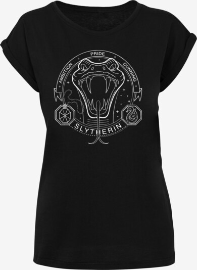 Maglietta 'Harry Potter Slytherin Seal' F4NT4STIC di colore nero / bianco, Visualizzazione prodotti
