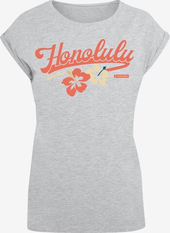 F4NT4STIC Shirt 'Honolulu' in Grijs: voorkant