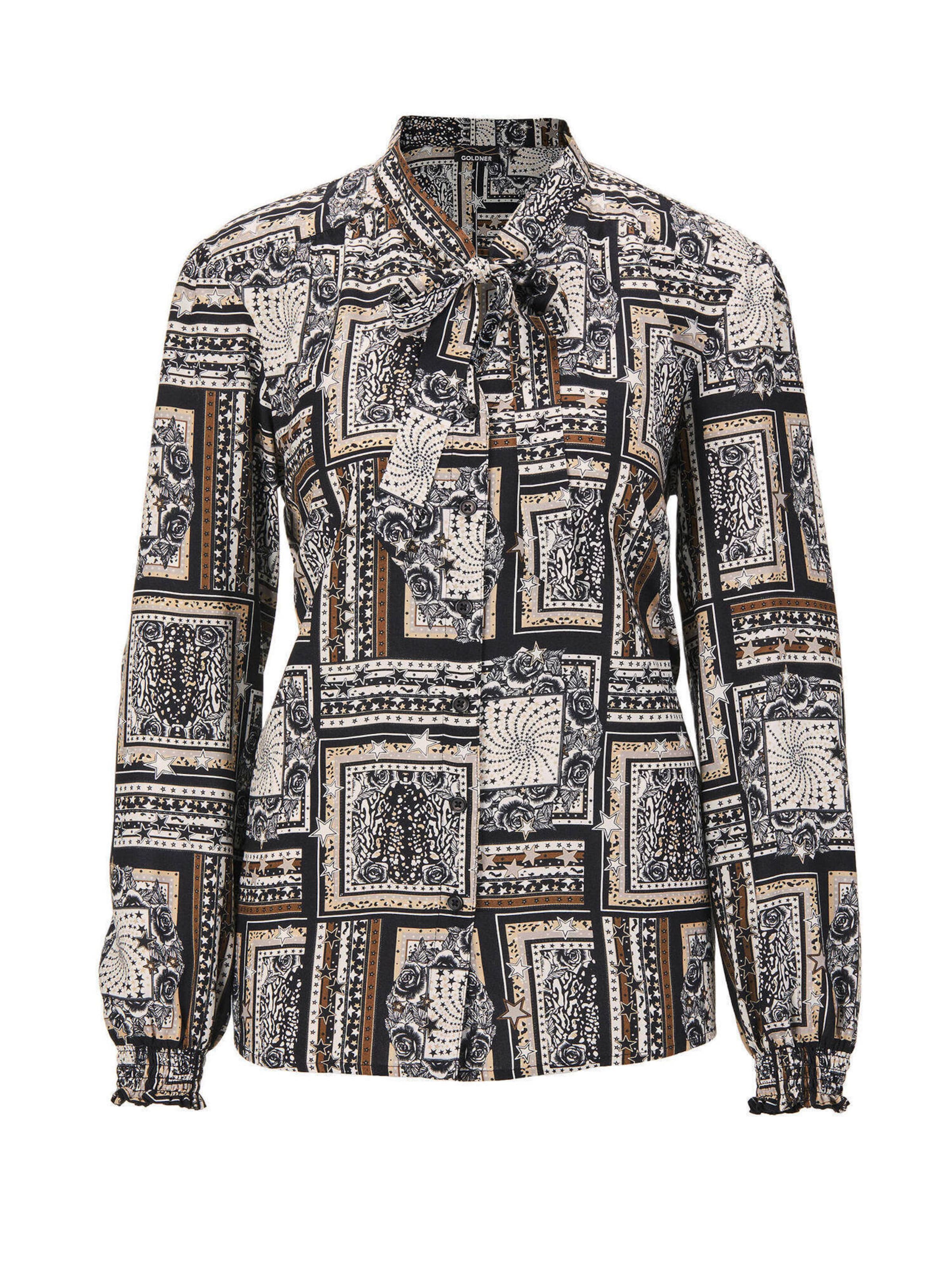 Goldner Bluse in Schwarz: Vorderseite