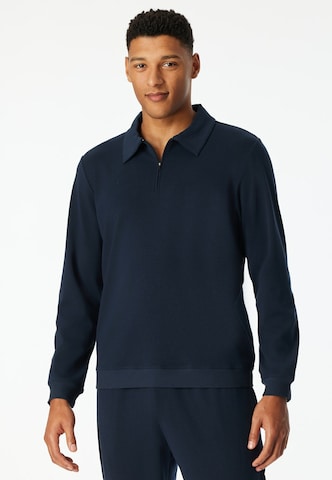 SCHIESSER Sweatshirt in Blauw: voorkant