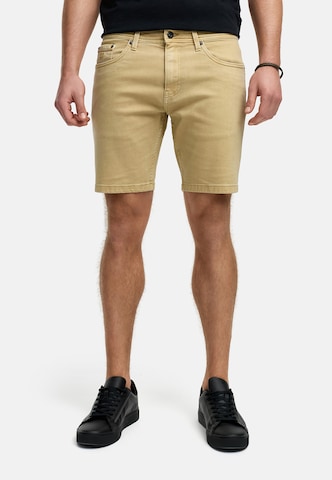 INDICODE JEANS Regular Jeans 'Symon' in Beige: front