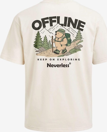 Neverless Shirt 'Hike Adventure Bear' in Beige: Vorderseite