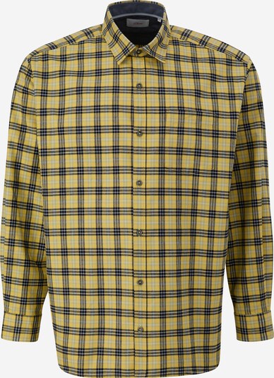 s.Oliver Men Big Sizes Button Up Shirt in Blue / Yellow / Black / White, Item view