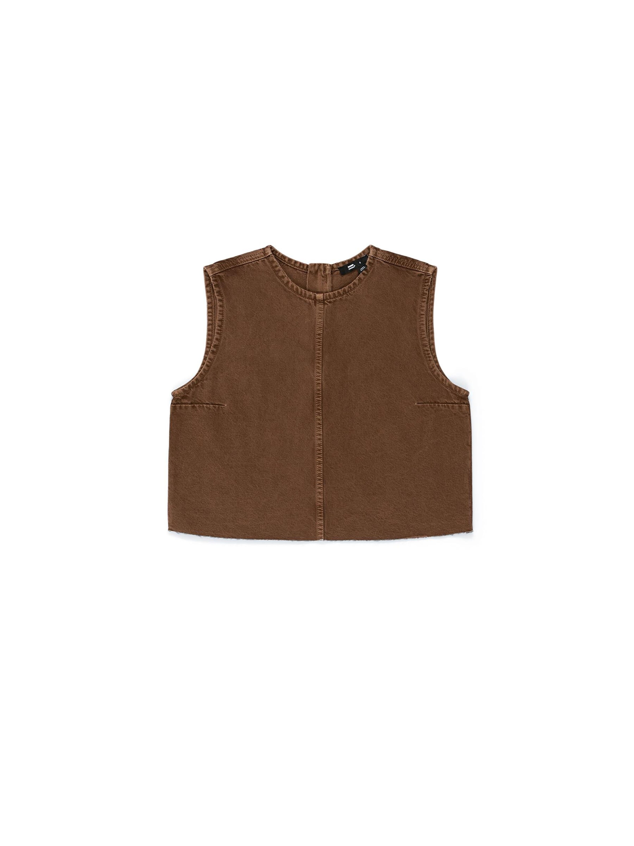 Dr. Denim Top 'Erin' in Bruin: voorkant