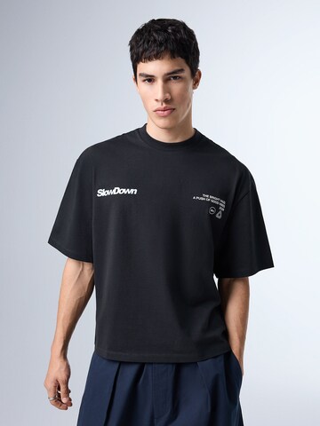 Bershka Majica | modra barva