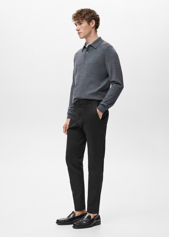 MANGO MAN Slim fit Pants 'Prato' in Black