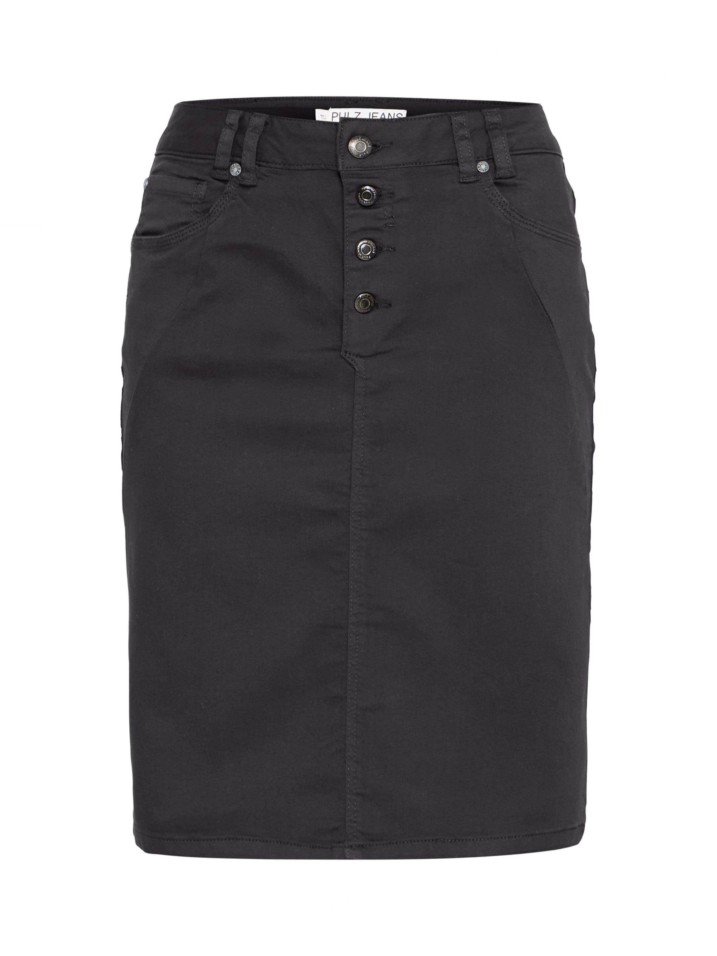 Jupe 'Rosita' PULZ Jeans en noir : devant