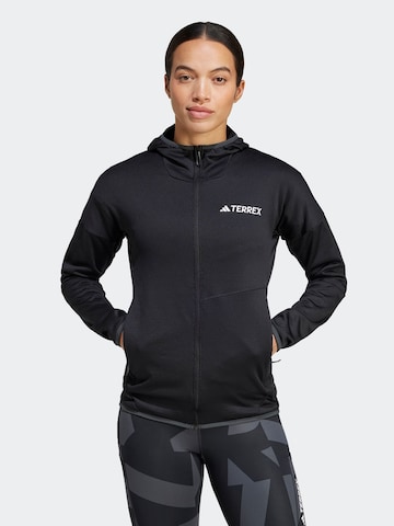 ADIDAS TERREX Toiminnallinen fleecetakki 'Xperior' värissä musta: etupuoli
