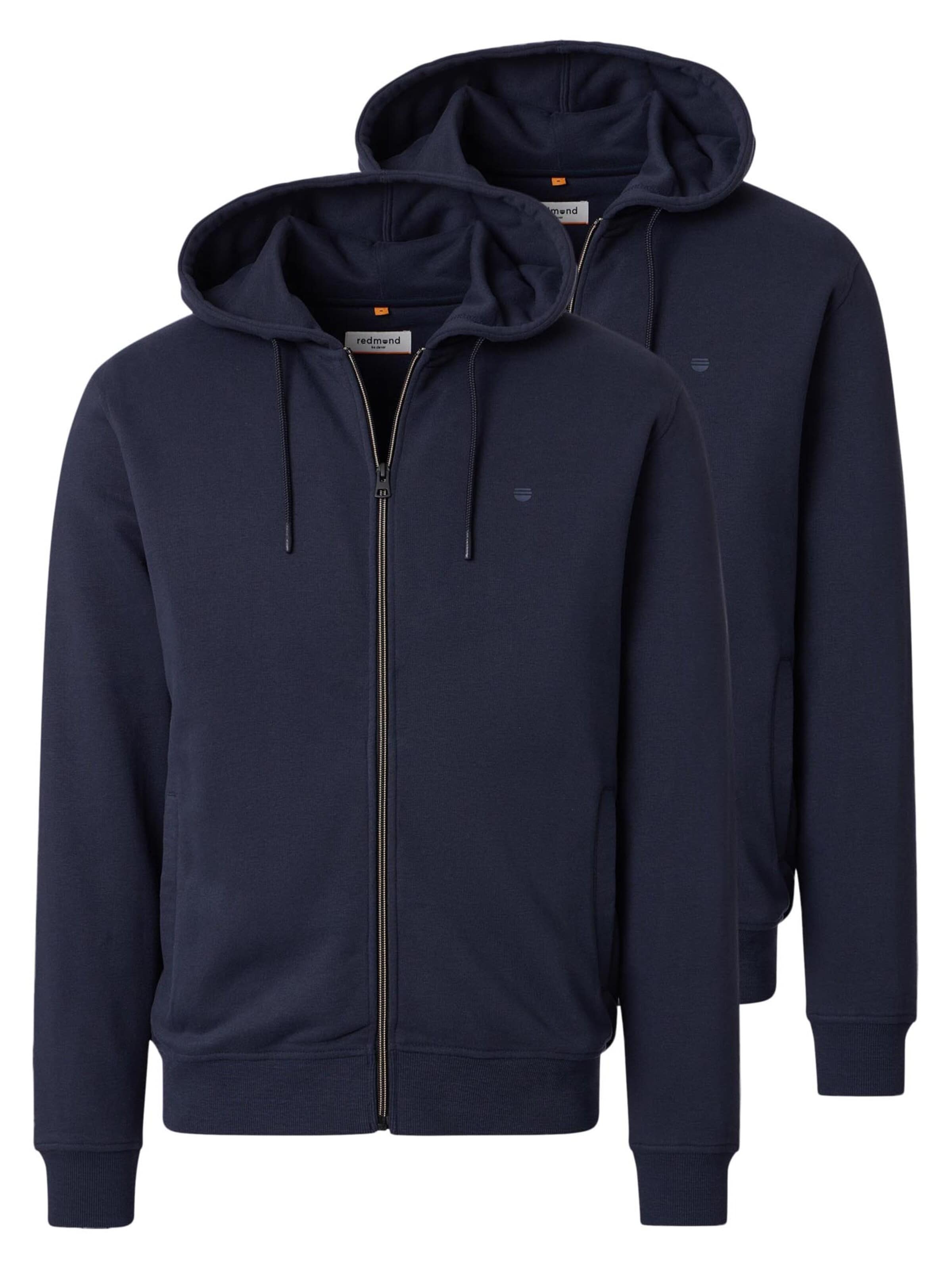 redmond Sweatvest 'Basic' in Blauw: voorkant