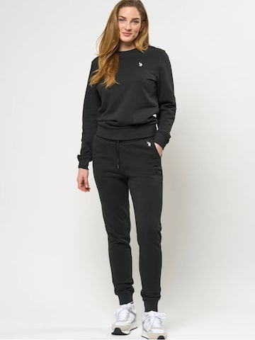 U.S. POLO ASSN. Tapered Broek 'Alice' in Zwart
