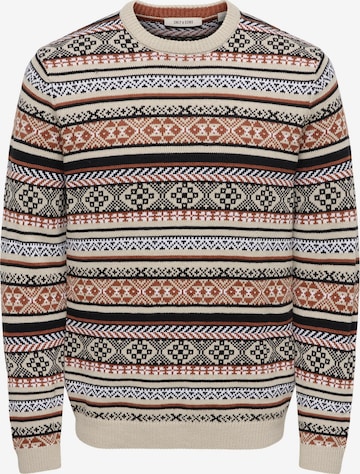 Only & Sons Sveter 'ONSJERRY' - Sivá: predná strana