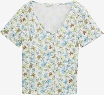 TOM TAILOR DENIM T-Shirt in Weiß: Vorderseite