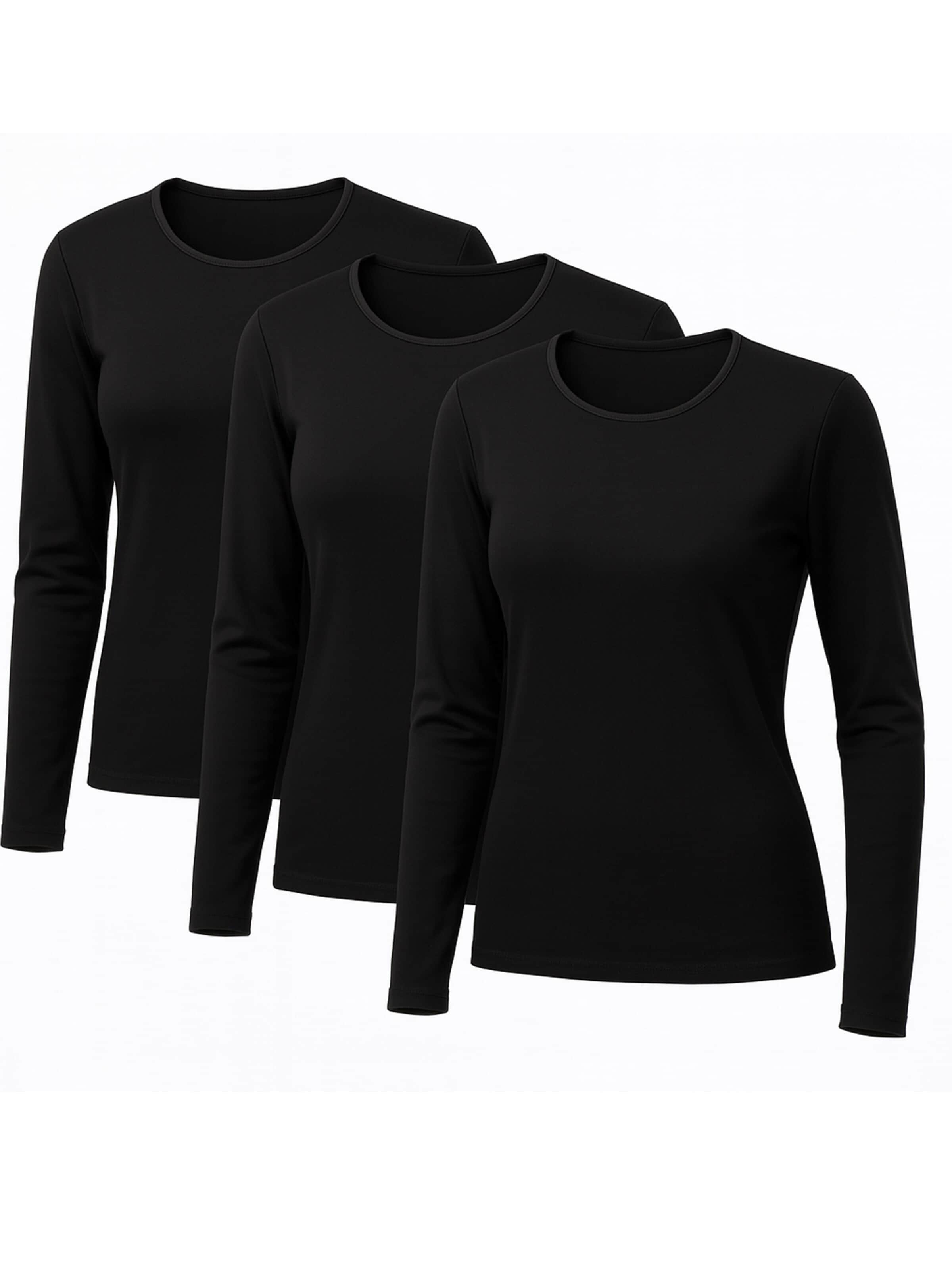 Schöller Shirt 'Langarm-Shirt-3er' in Black: front