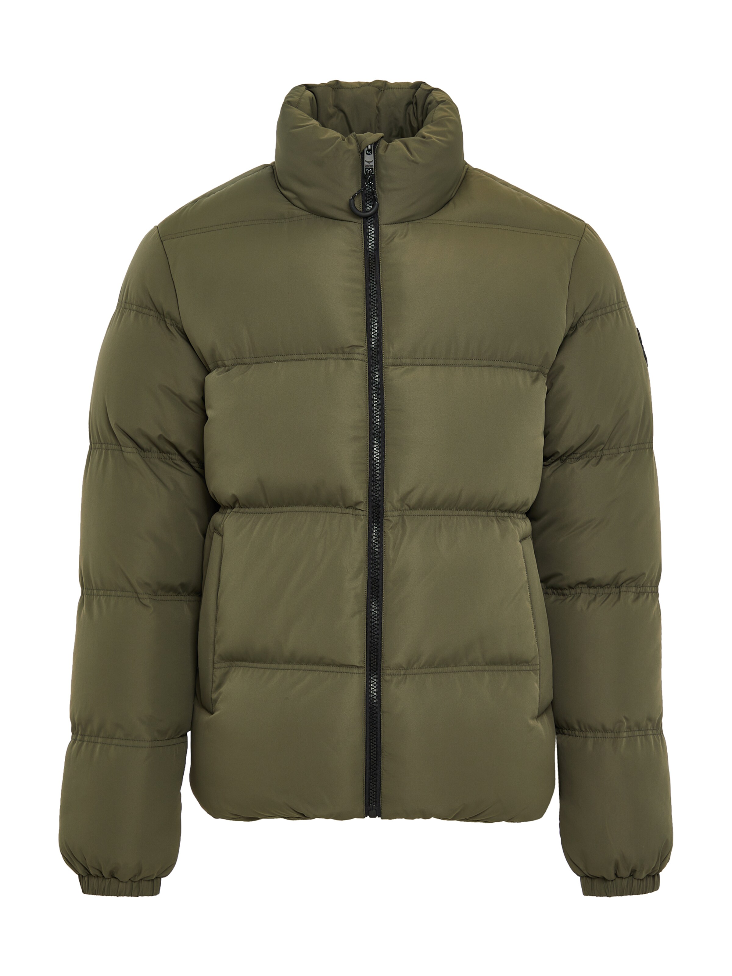 Threadbare Winter Jacket in Green: front