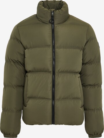 Threadbare Winter Jacket in Green: front