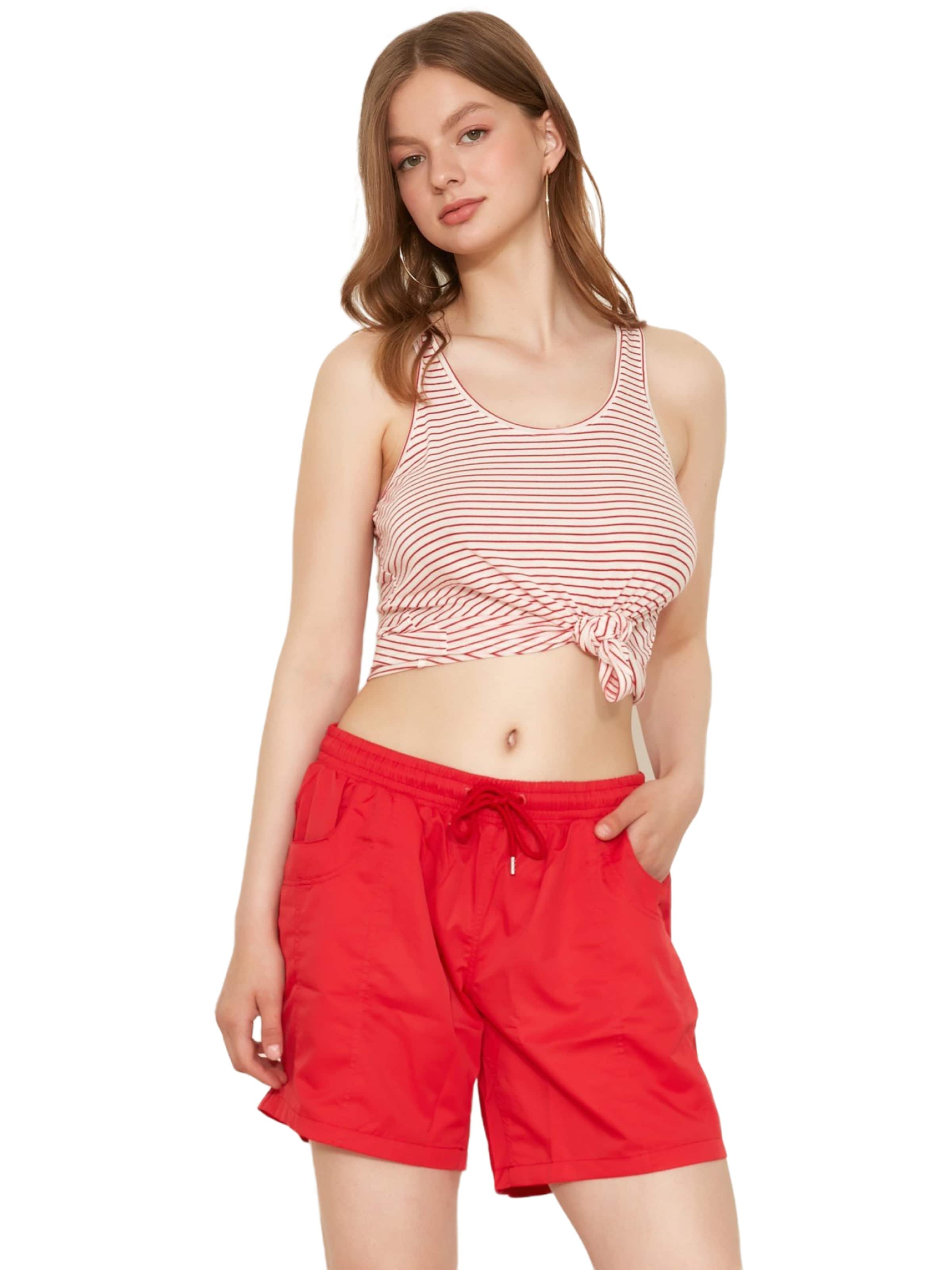 Shorts de bain C&City en rouge : devant